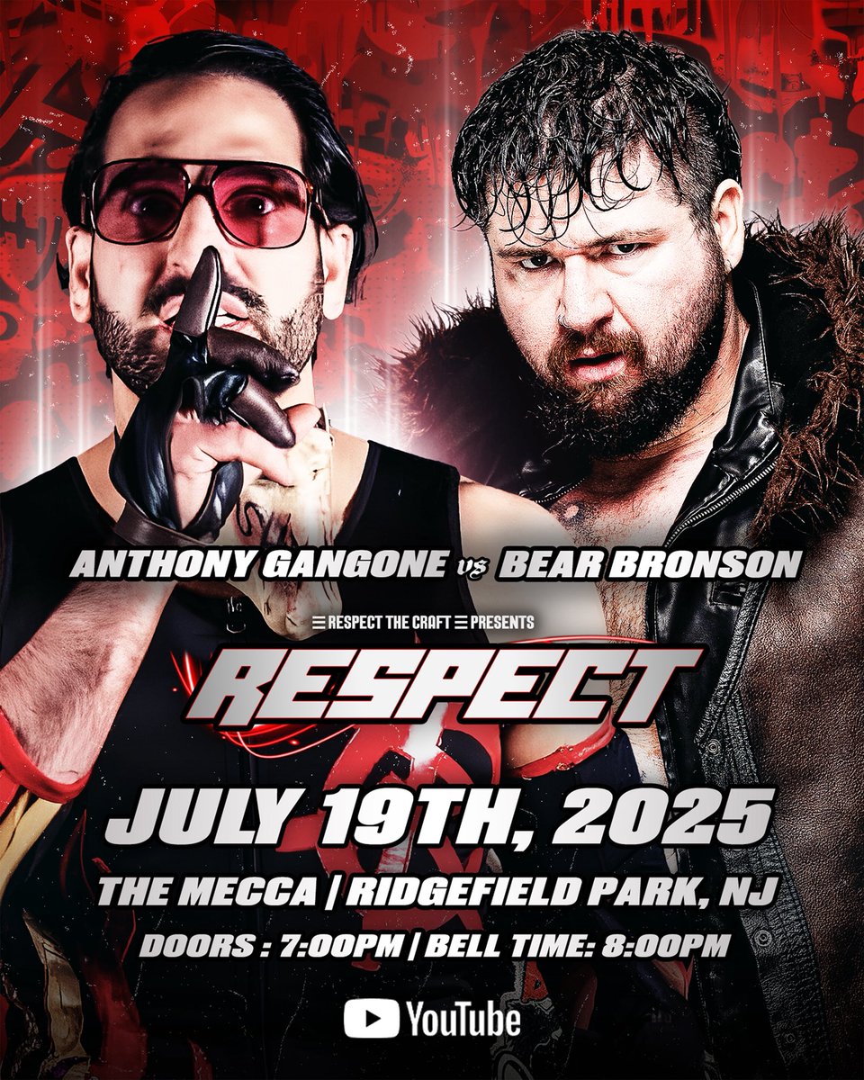 AnthonyGangone's tweet image. Everything you need to know about tomorrow’s DEBUT Respect the Craft wrestling event vs. Bear Bronson at Ridgefield Park, NJ