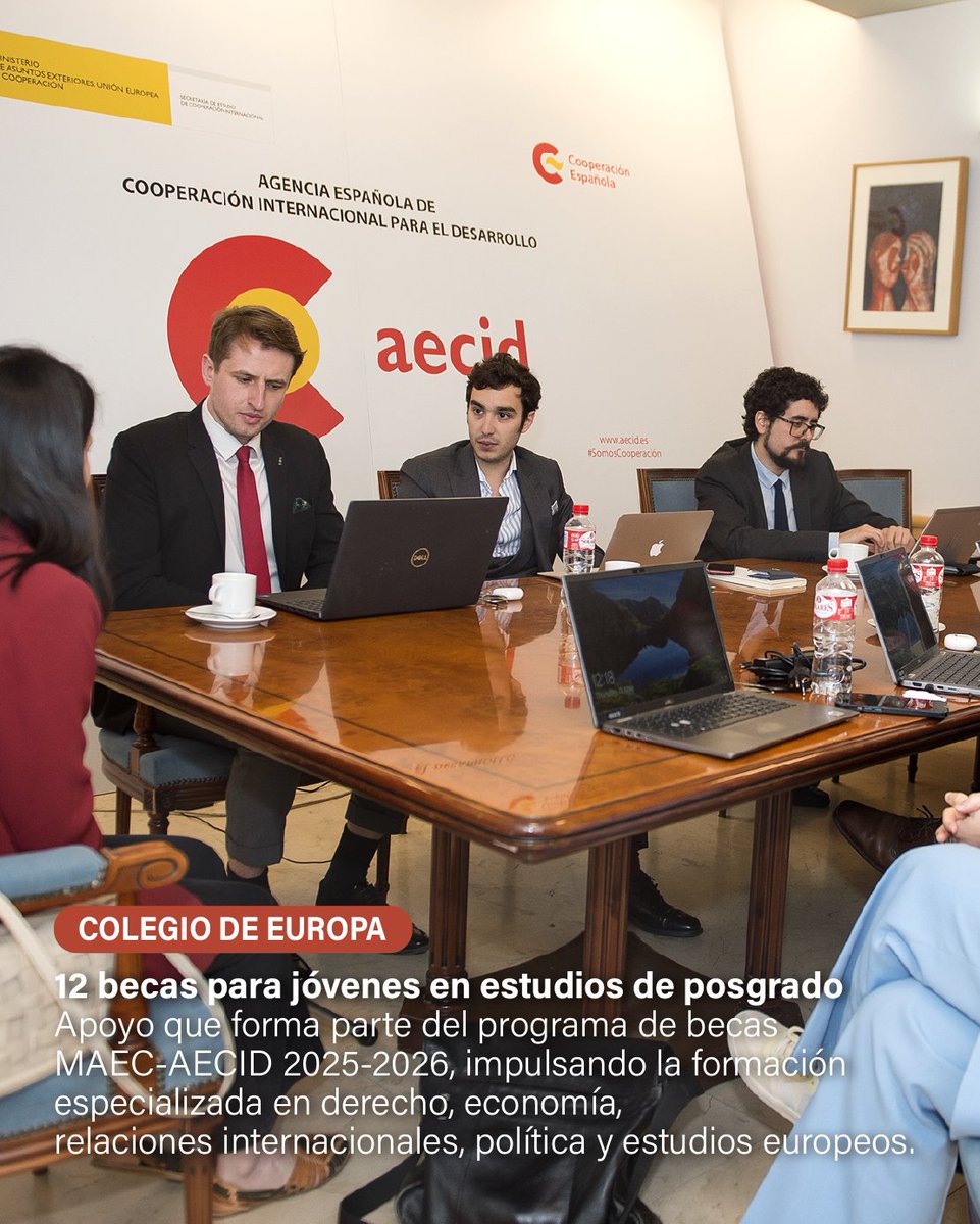 AECID_es's tweet image. 🎓 Concede 12 becas a jóvenes españoles para estudiar en el prestigioso Colegio de Europa. Apostamos por una juventud formada y conectada con Europa
acortar.link/zBZEB0
#BecasAECID #SomosCooperación #JuventudEuropea @cooperacionesp @MAECgob @collegeofeurope #somoscooperacion