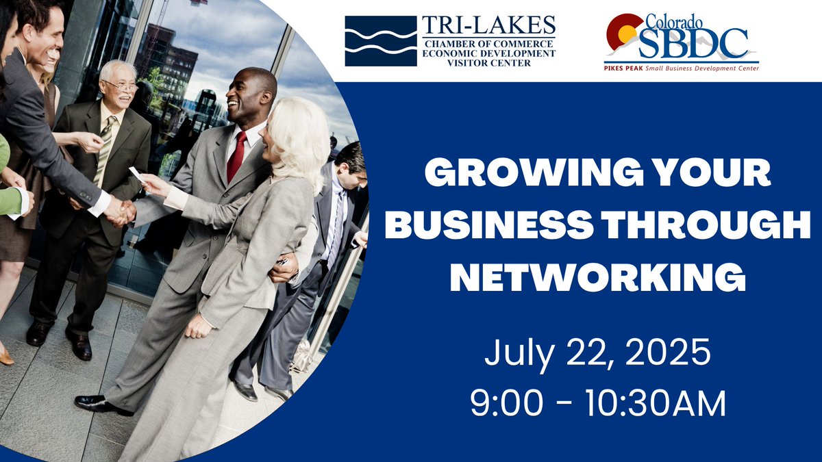 🚀 Ready to Grow Your Business Through the Power of Networking? 🤝
Join us for an energizing, hands-on workshop designed just for small business owners!
📅 Date: July 22nd at 9:00am
📍 Location: Tri-Lakes Chamber of Commerce
➡️ Register now:
loom.ly/j9_ehsE