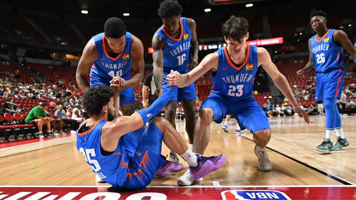 ThunderLead's tweet image. The Oklahoma City Summer Thunder will take on @HornetsLead in the Summer League Semis tomorrow at 5 PM CST on ESPN!
Winning at all levels.
