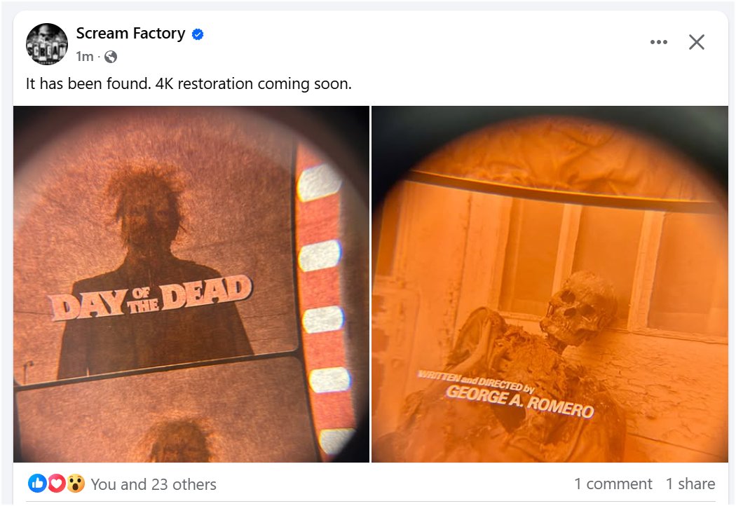 OldPangYau's tweet image. Shout Factory out here just finding film elements that were thought to be lost...
