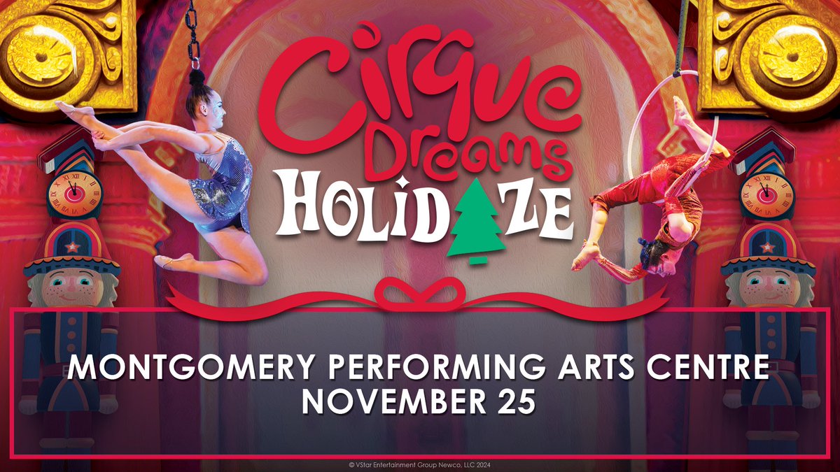 MPAC Theater (@mpactheater) on Twitter photo ON SALE NOW! π
Emporium Presents <a href="/CirqueDreams/">Cirque Dreams</a> brings festive magic to the Montgomery Performing Arts Centre on Tuesday, November 25th at 7:30 PM.
β¨ Get tickets HERE π spr.ly/6013fB97S ON SALE NOW! π
Emporium Presents <a href="/CirqueDreams/">Cirque Dreams</a> brings festive magic to the Montgomery Performing Arts Centre on Tuesday, November 25th at 7:30 PM.
β¨ Get tickets HERE π spr.ly/6013fB97S