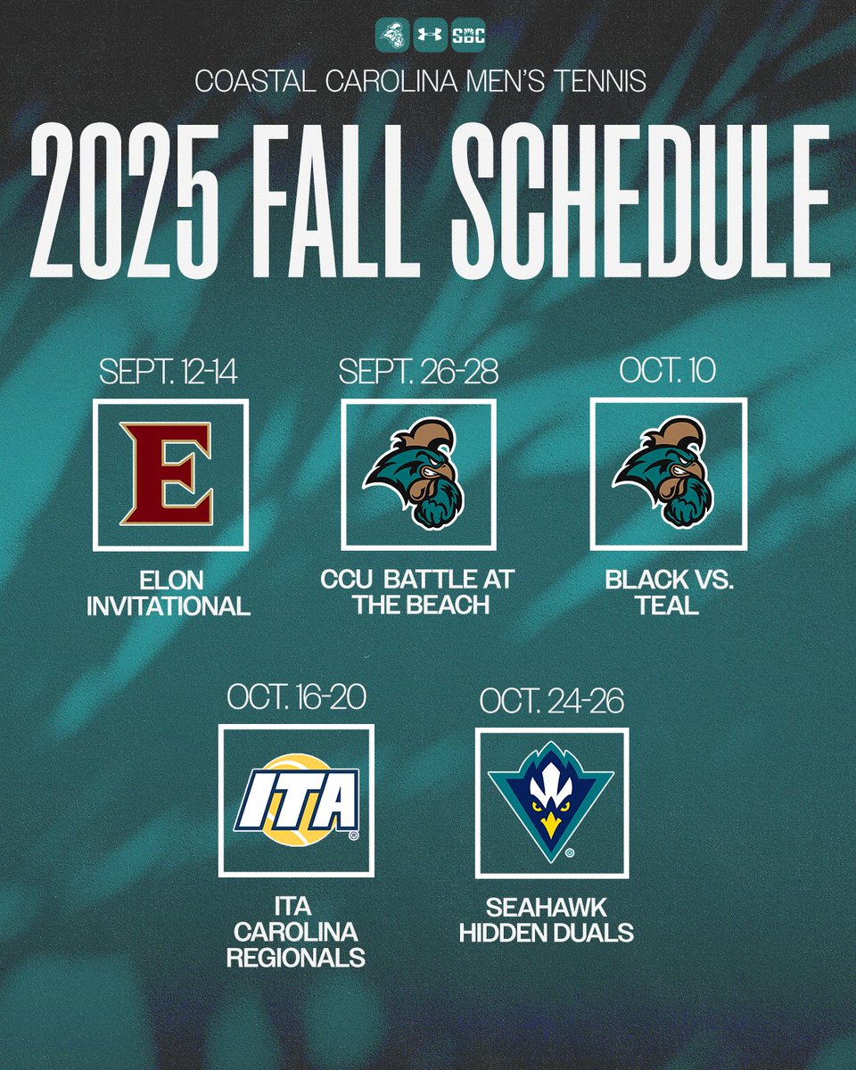 CoastalMTennis's tweet image. Men鈥檚 Tennis Release 2025 Fall Schedule
Read more below
shorturl.at/2SEN3