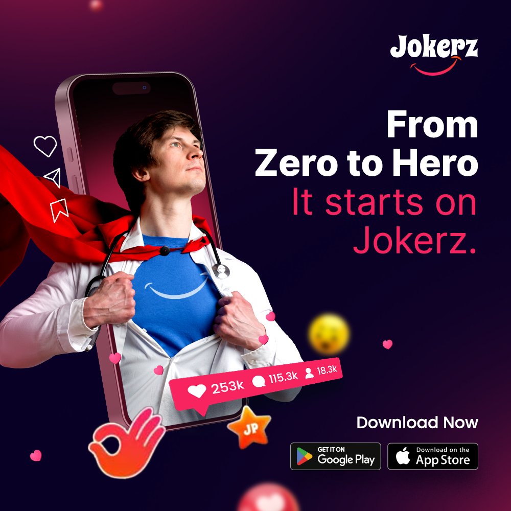 JokerzOfficial_'s tweet photo. Jokerz β Where Creators Become Heroes."
Your creativity is your superpower.
One video could change everything.
π₯ Post. π° Earn. π Rise.
Download Now
#JokerzApp #ZeroToHero #CreateAndEarn #ViralToValuable #CryptoRewards #ShortVideoRevolution #bethenextbigthing https://t.co/k7t4Lt0uxs