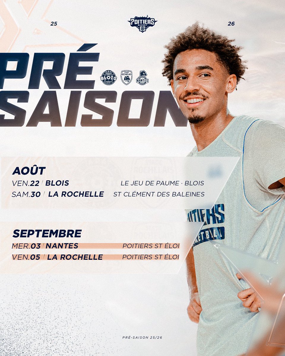 Poitiers Basket 86 (@pb86officiel) on Twitter photo ๐๐ง ๐ฌ๐ ๐ซ๐๐ญ๐ซ๐จ๐ฎ๐ฏ๐ ๐๐ข๐๐ง๐ญ๐จฬ๐ญโฆ โณ๐คฉ
๐๏ธ Voici le programme qui attend nos joueurs ร la repriseโฆ
โจ Et pour vous permettre de dรฉcouvrir notre nouvelle รฉquipe, les premiers matchs amicaux ร domicile seront gratuits et ouverts ร tous.
#GoPB๐ ๐๐ง ๐ฌ๐ ๐ซ๐๐ญ๐ซ๐จ๐ฎ๐ฏ๐ ๐๐ข๐๐ง๐ญ๐จฬ๐ญโฆ โณ๐คฉ
๐๏ธ Voici le programme qui attend nos joueurs ร la repriseโฆ
โจ Et pour vous permettre de dรฉcouvrir notre nouvelle รฉquipe, les premiers matchs amicaux ร domicile seront gratuits et ouverts ร tous.
#GoPB๐