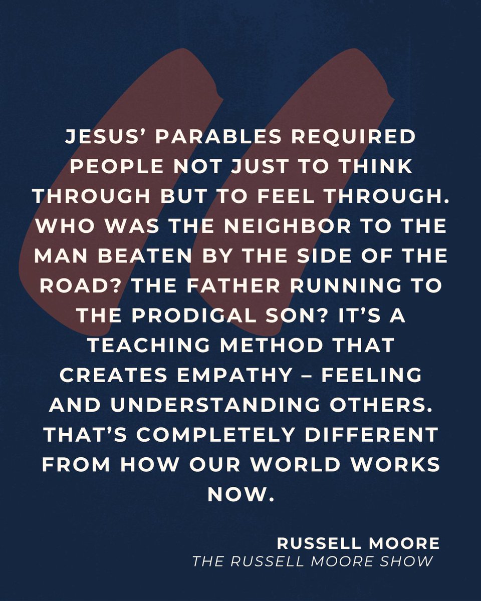 AfterParty2024's tweet image. Empathy has gotten a bad reputation lately.
Some say it’s weak. A distraction. Even a sin.
But Jesus didn’t just teach us what to believe. He taught us to feel.
His parables weren’t intellectual exercises. They were stories that formed empathy:
Who is the neighbor to the man…
