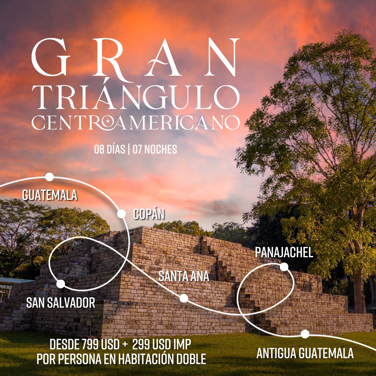 MegaTravel_MX's tweet photo. 🌎 Tres países, una sola historia que te envuelve:
Bienvenidos al Gran Triángulo #Centroamericano.
🇬🇹 Antigua, #Guatemala: 
Calles empedradas, volcanes y cultura viva.
🇭🇳 #Honduras: 
Estelas mayas y una energía ancestral.
🇸🇻 El #Salvador: 
Color, tradición y vistas que conquistan.
💼 Una ruta llena de autenticidad, perfecta para quienes buscan algo diferente.
Inclúyelo en tu próximo viaje:
 →  https://t.co/2Zwz6GXAnr

#MegaTravel