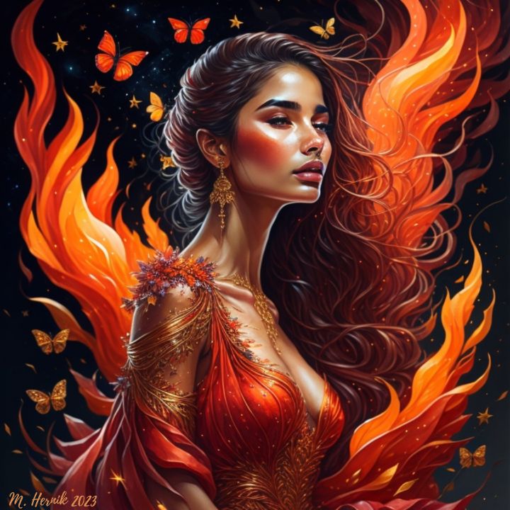 Magicdashworkss's tweet image. Art of the Day: "Flames of fantasy by Maggie Hernik". Buy at: ArtPal.com/magicdash?i=15…