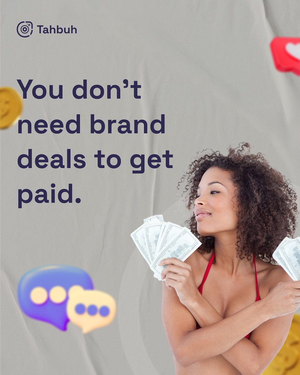 tahbuhhq's tweet image. Say hello to Tahbuh, your new income stream.
Built for creators tired of chasing brand deals, Tahbuh lets your audience pay you directly for access, connection, and exclusive experiences.
Just you and your real fans
We’re launching soon, and changing the game for creators.