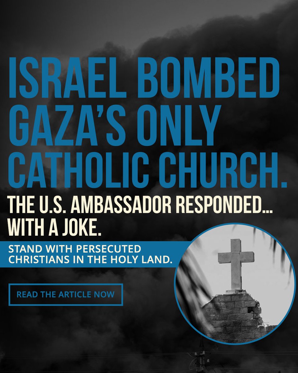The Jason Jones Show (@jasonjonesvpp) on Twitter photo Israel bombed Gaza’s only Catholic church. Two dead. Hundreds displaced.
<a href="/GovMikeHuckabee/">Ambassador Mike Huckabee</a> responded… by mocking Irish Catholics trying to help.
Anti-Catholic bigotry isn’t subtle anymore—it’s loud and shameless.
My response: open.substack.com/pub/thejasonjo… Israel bombed Gaza’s only Catholic church. Two dead. Hundreds displaced.
<a href="/GovMikeHuckabee/">Ambassador Mike Huckabee</a> responded… by mocking Irish Catholics trying to help.
Anti-Catholic bigotry isn’t subtle anymore—it’s loud and shameless.
My response: open.substack.com/pub/thejasonjo…