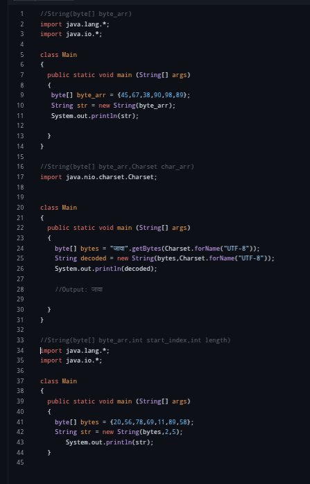 KeshavP89324084's tweet image. Day [25] of Java Learning 

□ Understand String constructors, it&apos;s examples ✅️
#100DaysOfCode #connect #JavaProgramming #LearningInPublic