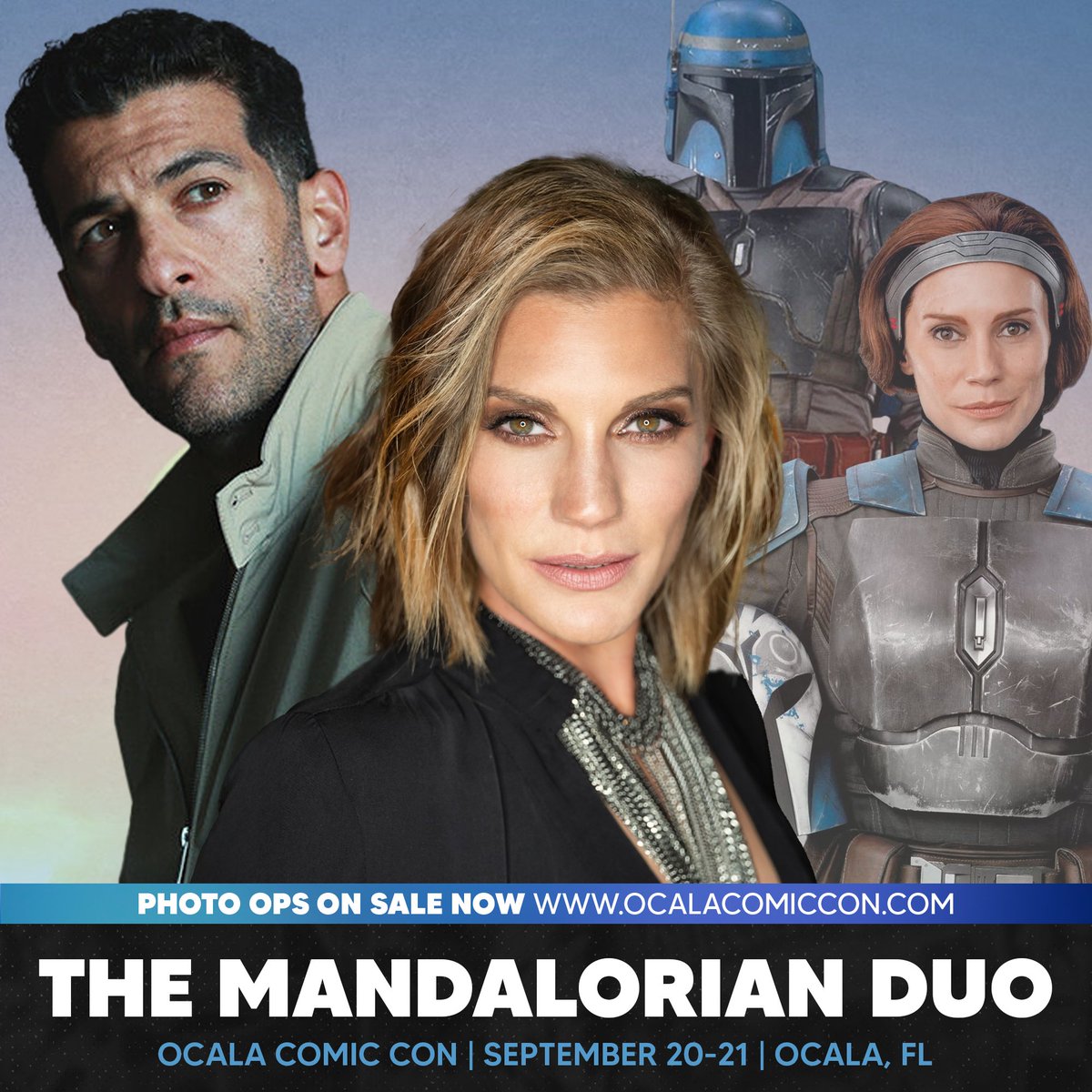 OcalaComicCon's tweet image. Photo Ops are now available for the September 20-21, 2205 Ocala Comic Con! Get your picture taken with stars from #TheMandalorian! Katee Sackhoff and Simon Kassianides will be attending.
📷 Purchase your photo op today: checkout.conventions.leapevent.tech/eh/2025_Ocala_…
