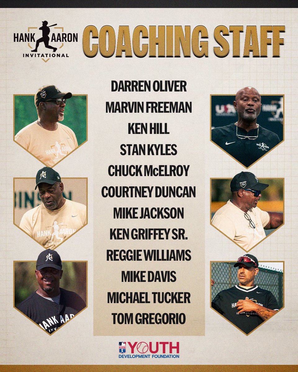 MLBDevelops (@mlbdevelops) on Twitter photo Our 2025 Hank Aaron Invitational Staff 🌟
See you at <a href="/JRTC42/">Jackie Robinson Training Complex</a> from July 20-23 & July 25-28 ! Our 2025 Hank Aaron Invitational Staff 🌟
See you at <a href="/JRTC42/">Jackie Robinson Training Complex</a> from July 20-23 & July 25-28 !