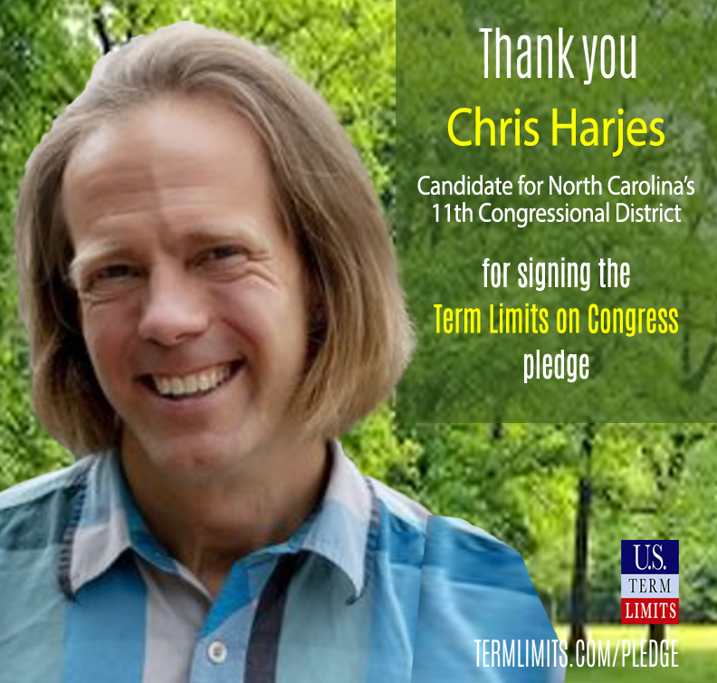 USTermLimits's tweet image. Thank you Chris Harjes for Congress for signing the #termlimits on Congress pledge. termlimits.com/wp-content/upl…