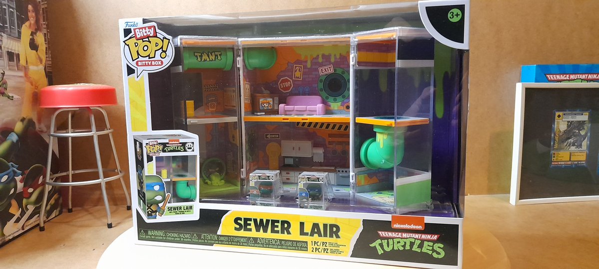 GHNeoluce's tweet image. Latest arrival. I&apos;m not a funko fan but I do like the Bitty pop tmnt and this Bitty pop sewer lair is perfect for displaying them. #Tmnt #FunkoPOP