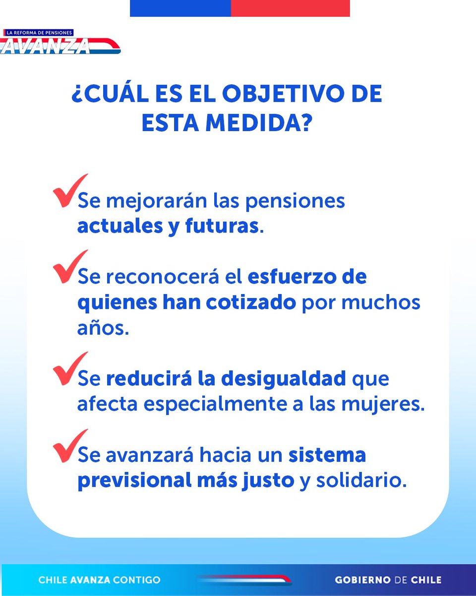 ↗️La Reforma de Pensiones Avanza | A partir de las remuneraciones de agosto del 2025 comienza la cotización para las pensiones con cargo al empleador, la nueva cotización inicia este año con un 1% de la renta imponible adicional, aumentando gradualmente hasta un 7%, en un plazo