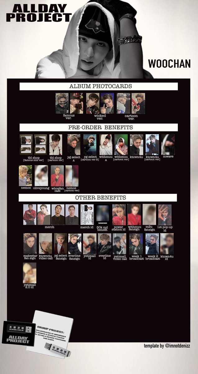 アイドル sample UPDATE 180725 ALLDAY PROJECT WOOCHAN FAMOUS WICKED PC PHOTOCARD