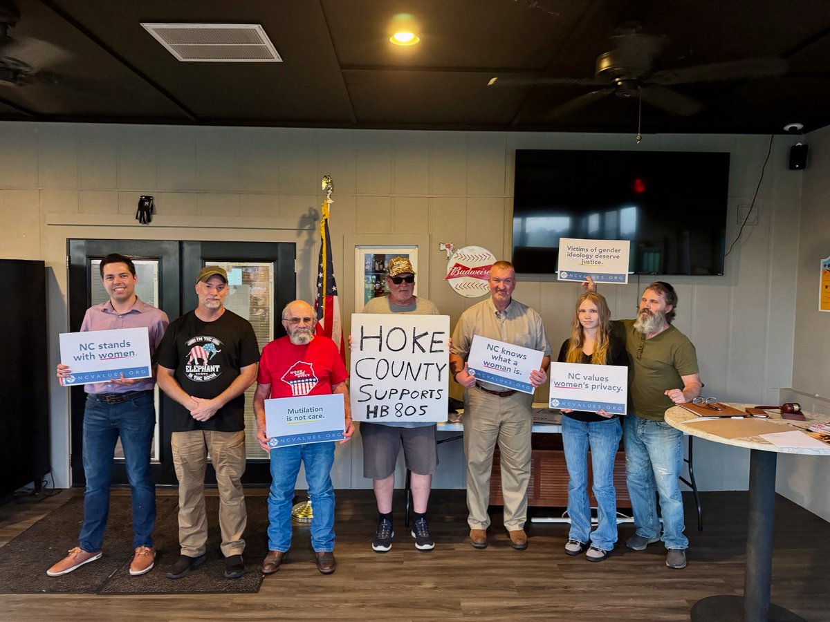 NC Values’ <a href="/IsaacBurkeNC/">Isaac Burke</a> visited the <a href="/HokeGop/">Hoke GOP</a> meeting to talk about HB805, and it turns out—for most of North Carolina—defining what a woman is isn’t really that hard after all. Hoke County supports HB805 and wants to see the legislature override Governor Stein’s veto to protect