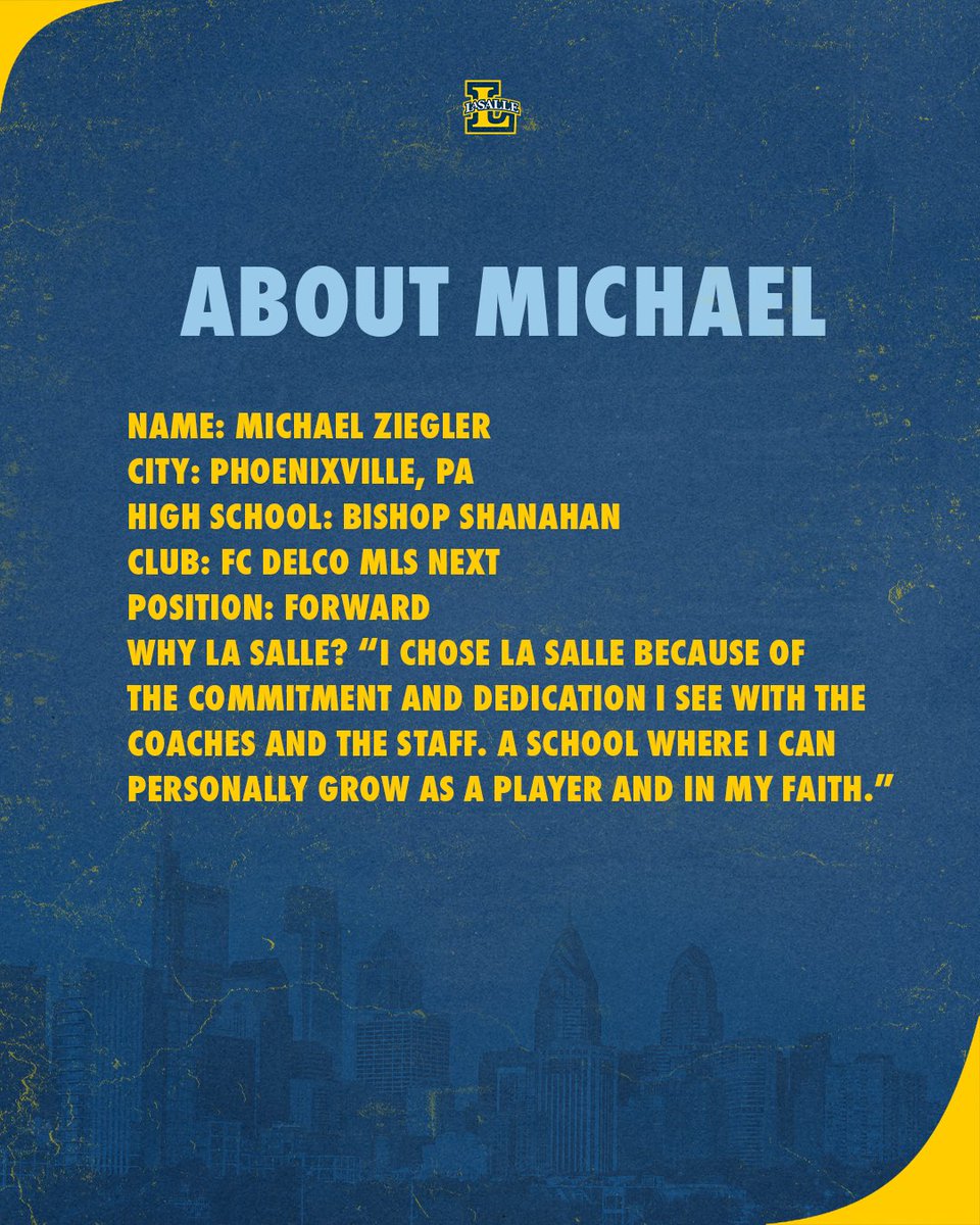 LaSalle_MSOC's tweet image. Meet our newcomers - Michael Ziegler