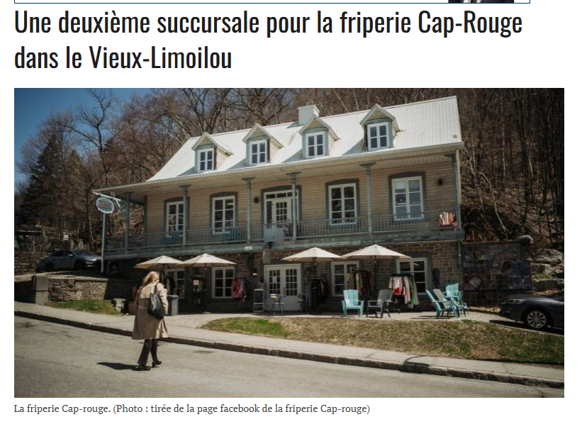LeCarrefourQc's tweet image. Une deuxième succursale pour la friperie Cap-Rouge dans le Vieux-Limoilou tr.ee/JNXpdSL4WU