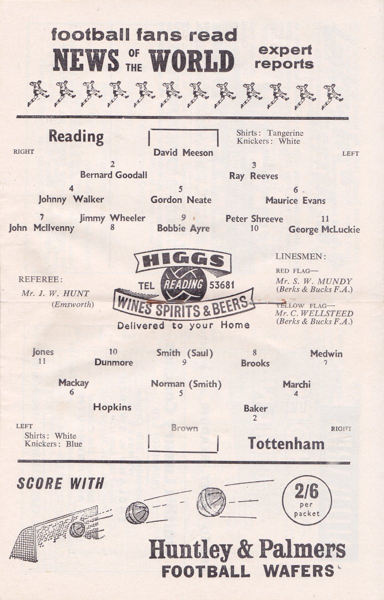 HertsRoyal's tweet image. Back to 1959 for today&apos;s #readingfc v #spurs, the days when players wages were sensible and they needed a testimonial to build a small retirement fund before doing jobs like you and I, enjoy today&apos;s friendly, I&apos;m not there due to pre-existing engagement @TheTilehurstEnd @cribsie