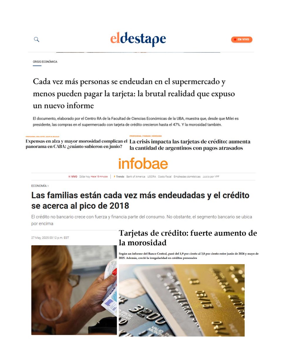 LicDanielArroyo's tweet image. SOBREENDEUDAMIENTO FAMILIAR: La plata cada vez alcanza menos y hay que sacar un crédito para tapar otro. Desde hace mucho vengo advirtiendo que es el principal problema social de la Argentina. Hacen falta acciones urgentes.