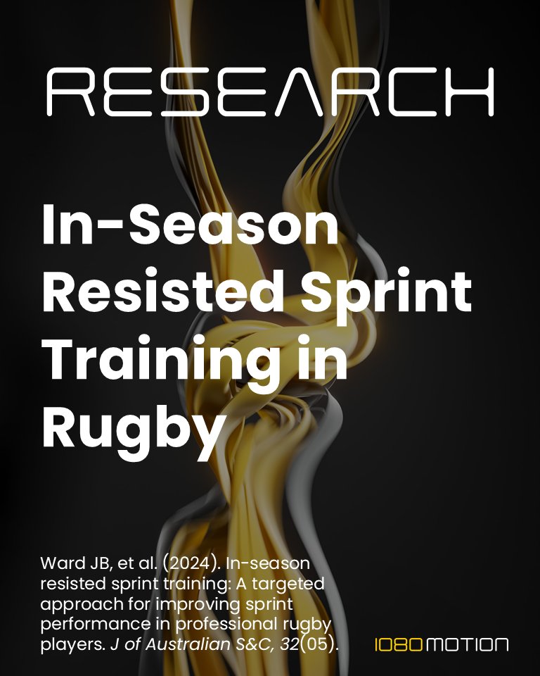 1080motion's tweet image. Small dose, real results 🏉
Overview:
-Sprint speed directly impacts scoring and defensive success in rugby
-In-season training is often time-constrained, making speed development difficult to prioritize
-This study tested whether targeted resisted sprint training can improve…