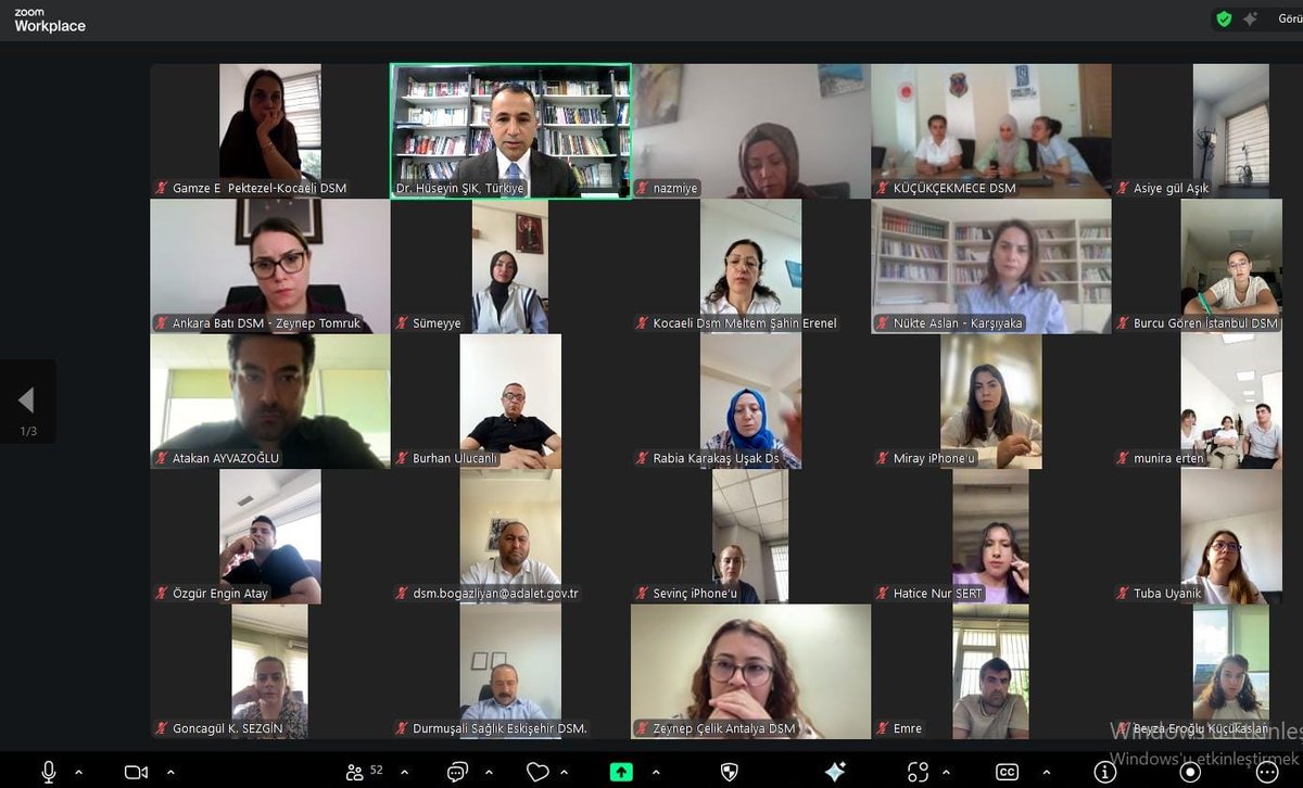 🔷 Sahadan Güce, Geleceğe Doğru: Uzmanlarımızla Denetimli Serbestliği Konuştuk

Bugün, denetimli serbestlik müdürlüklerimizde görev yapan psikolog, sosyal çalışmacı, sosyolog ve öğretmenlerimizle çevrim içi bir toplantıda bir araya geldik.
Sistemimizin 20. yılında, sahadaki