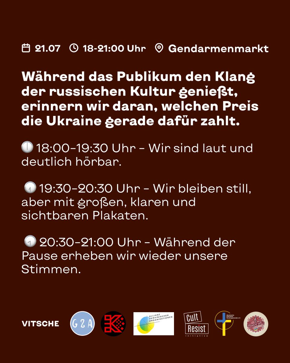 VitscheBerlin's tweet image. Bei der Anmeldung unserer Demonstration bestand die Möglichkeit, dass wir vom Veranstaltungsort weiter entfernt werden oder nur vor Konzertbeginn demonstrieren dürfen.
Dank der Unterstützung von Christian Wolf und Patrick Heinemann konnten wir einen fairen Kompromiss finden –…