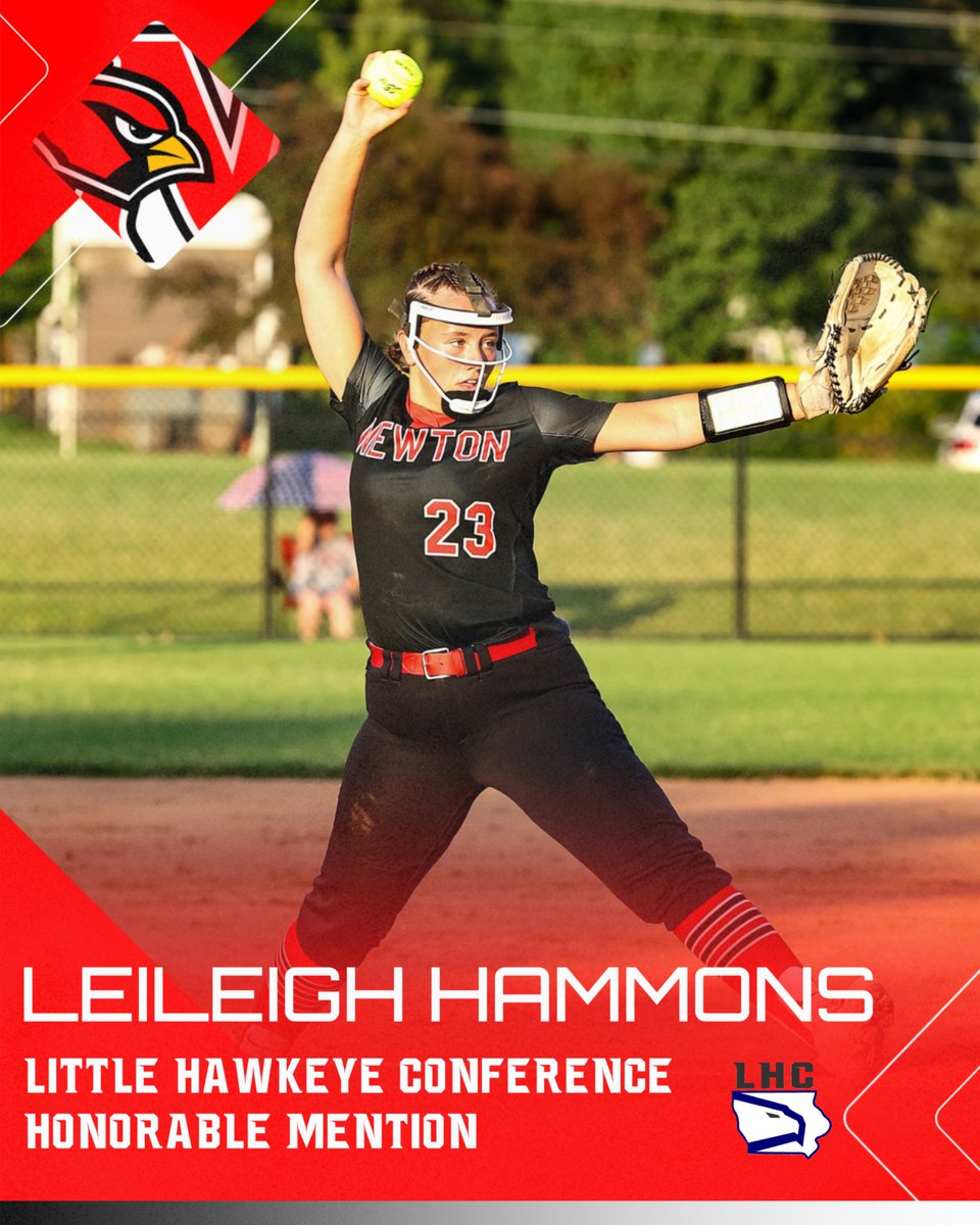 CardinalAD's tweet image. Congratulations to the following softball players for their Little Hawkeye Conference honors!
Mack Sims - 1st Team All-Conference Outfield
Chloe Swank - Honorable Mention
Leileigh Hammons - Honorable Mention