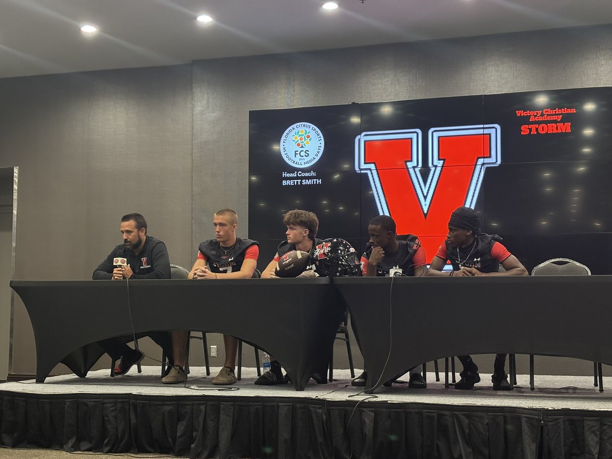 CoachSmithVC's tweet image. Thank you to @DanLaForestFB @FCSports  for putting on a great Media Day in Orlando and inviting out our guys! #TheStandard