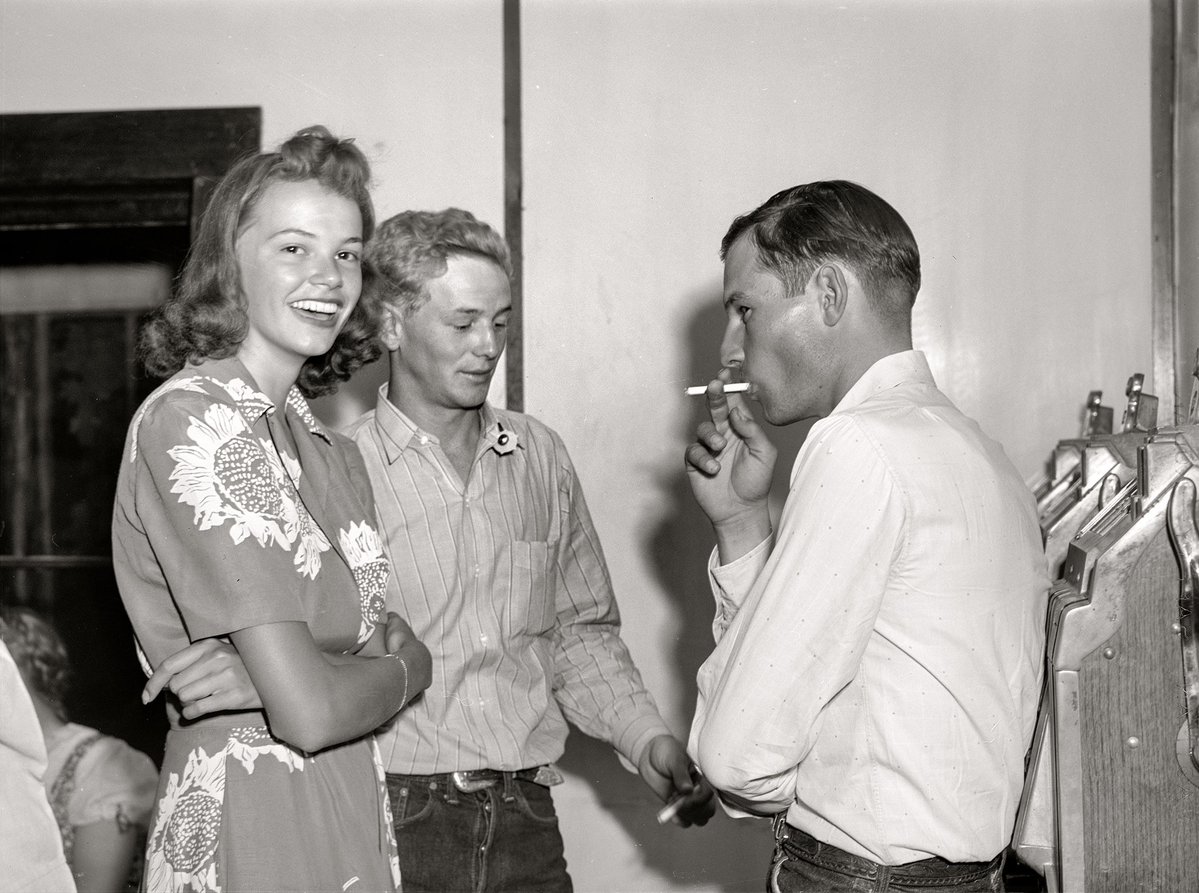 CowboyGospeler's tweet image. Saturday Night Cowboy Dance in Birney, Montana (1941)