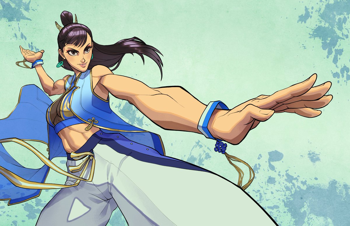 The #chunli herself. I always liked this pose from her super 2 in #sf6 
#StreetFighter6 #fanart #art