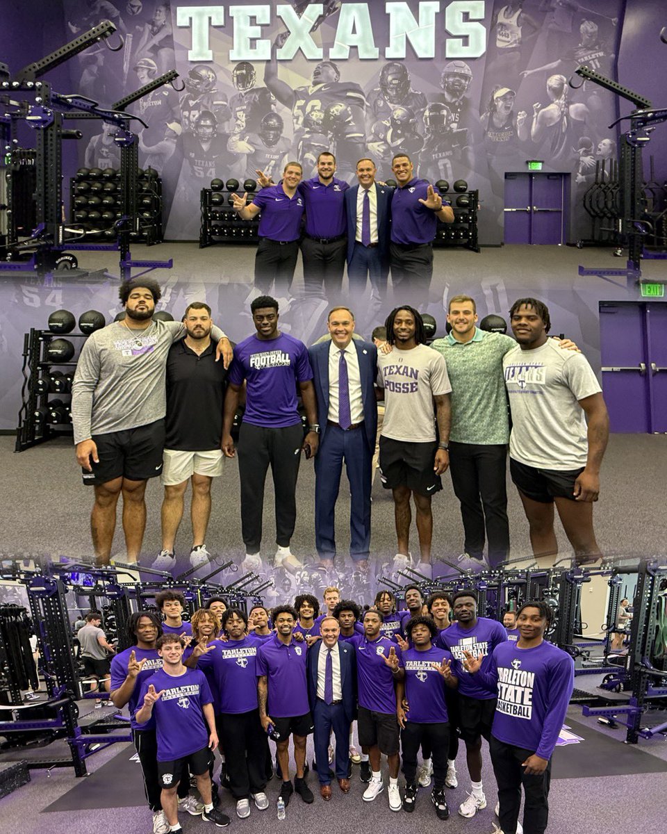 TarletonPrez's tweet image. So excited to open one of our newest additions to campus this morning thanks to our incredible network of corporate supporters and donors. This state-of-the-art athletic performance center will ensure that our Texans can continue to shine both academically and competitively 馃挭