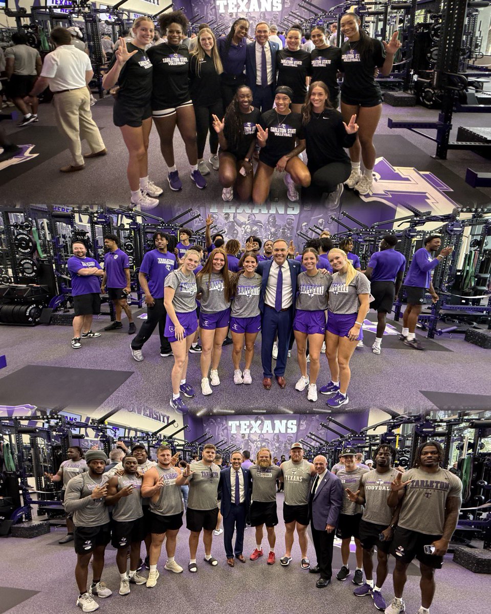 TarletonPrez's tweet image. So excited to open one of our newest additions to campus this morning thanks to our incredible network of corporate supporters and donors. This state-of-the-art athletic performance center will ensure that our Texans can continue to shine both academically and competitively 馃挭