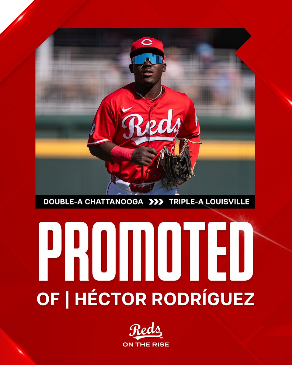 RedsOnTheRise's tweet image. The #Reds today promoted IF Sal Stewart and OF Héctor Rodríguez to Triple-A Louisville‼️