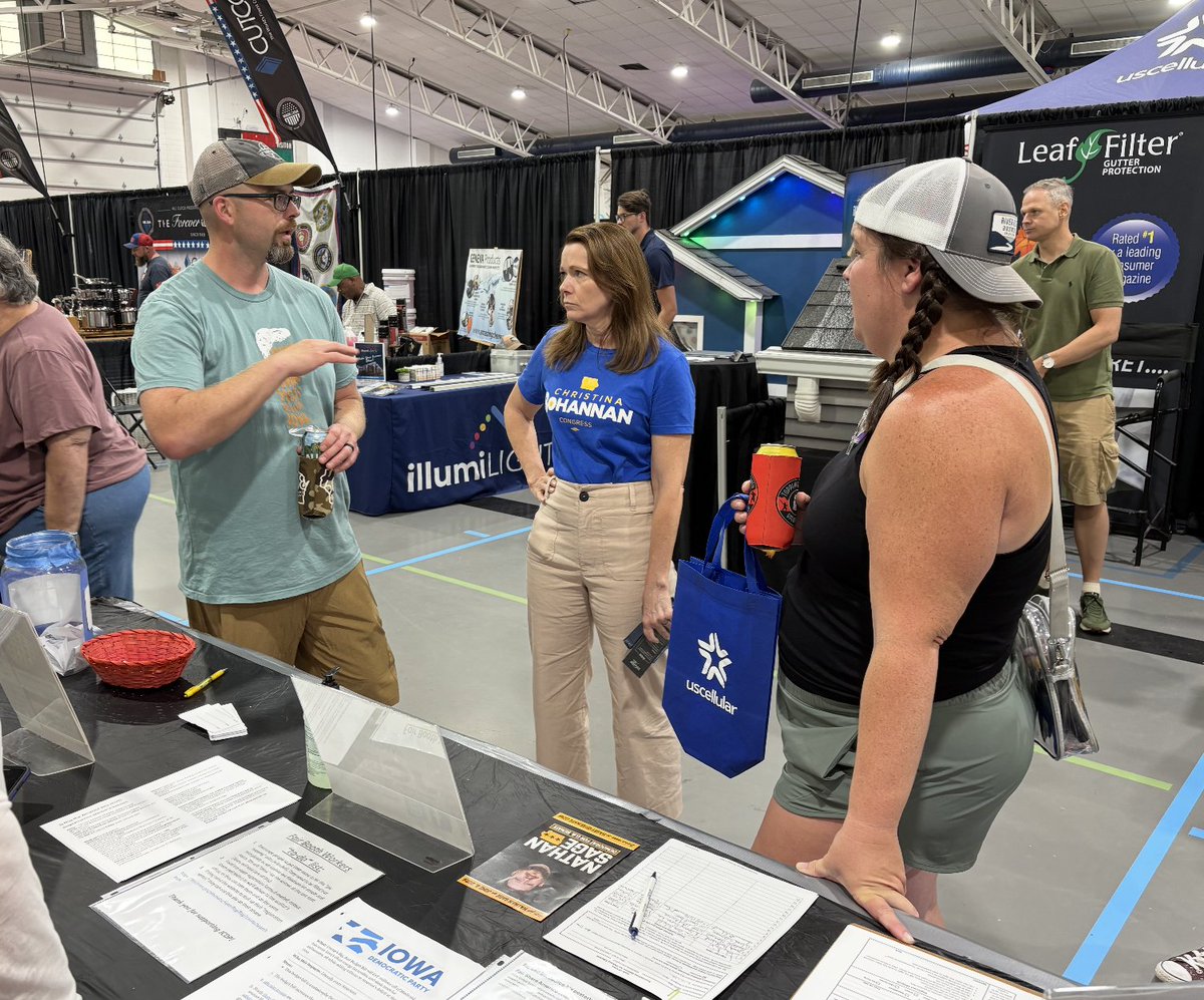 BohannanIowa's tweet image. Always a pleasure to be in Jones County! I loved speaking with Iowans and small business owners about their priorities at the county fair this week.