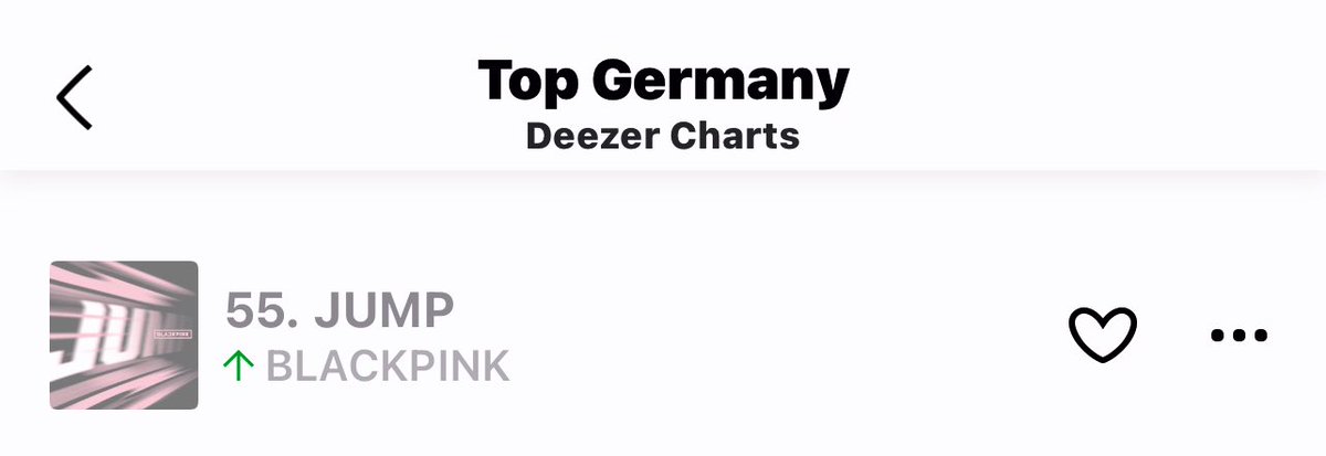 ‘JUMP’ by #BLACKPINK reaches a new peak of #55 (+3) on Deezer Germany 🇩🇪🔥