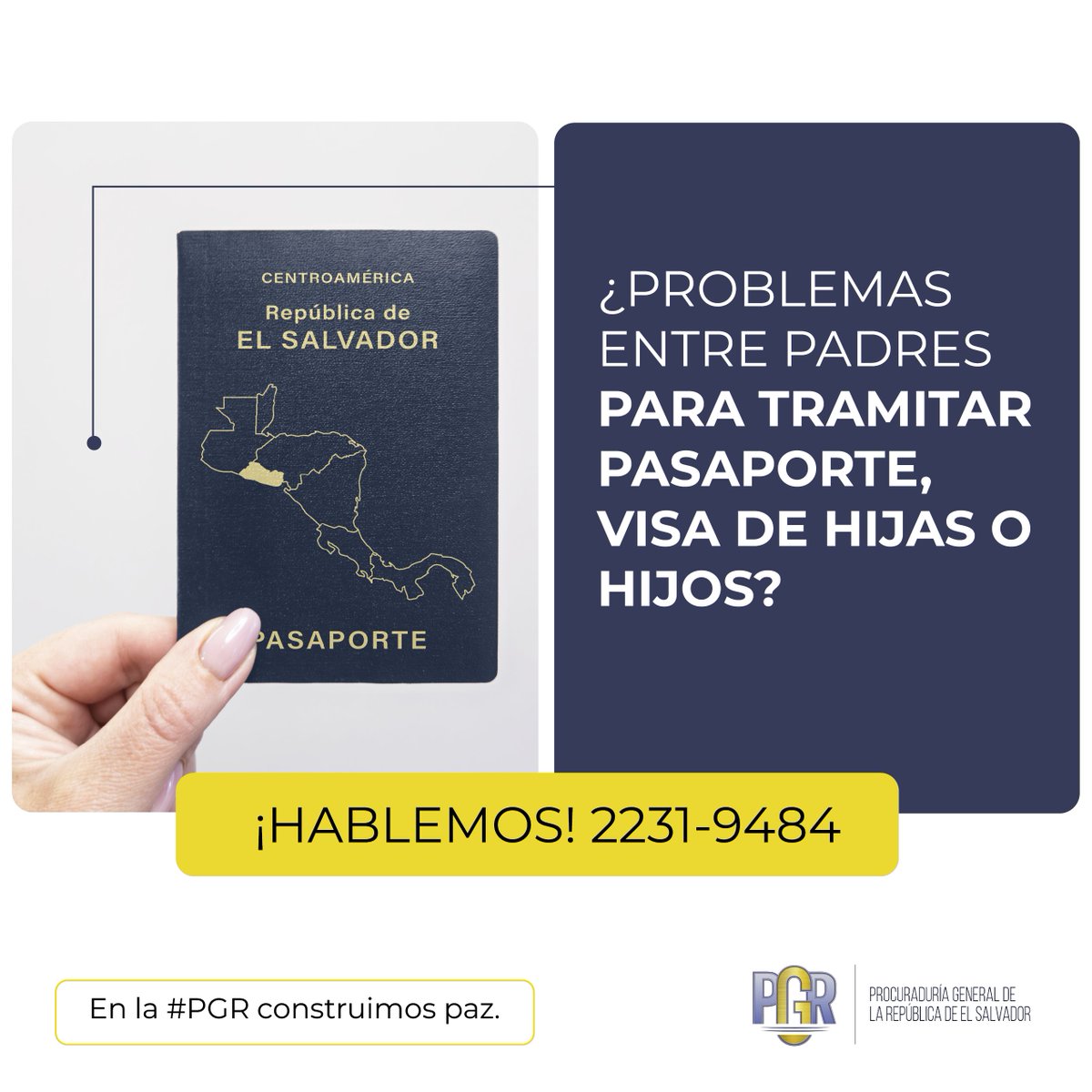 PGR_SV's tweet image. ¿Tienes un conflicto con la MADRE o PADRE de tu hijo o hija y no sabes cómo resolverlo? ¡HABLEMOS!, visítanos en la Unidad de #MEDIACIÓN de la #PROCU más cercana a tu domicilio o llámanos a nuestro Centro de Atención Virtual CAVAL al: 2231-9484