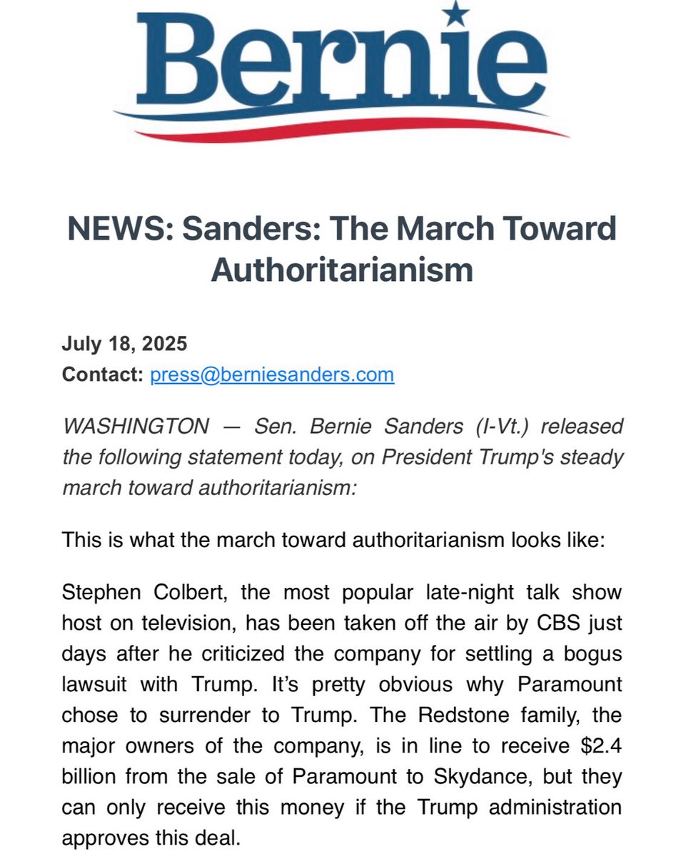 BernieSanders's tweet image. This is what the march toward authoritarianism looks like: