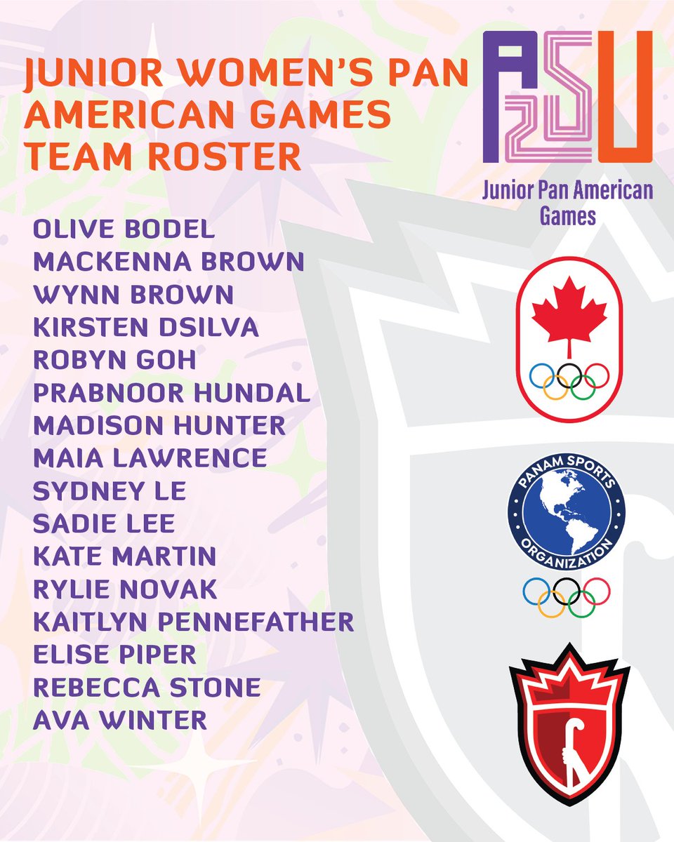 Field Hockey Canada is thrilled to announce the 16-player junior men's and women's rosters for the Junior 2025 Pan American Games, taking place in Paraguay in August.

Click here for full roster release:
fieldhockey.ca/field-hockey-c…

#GrowHockey #FHCTeamofTeams