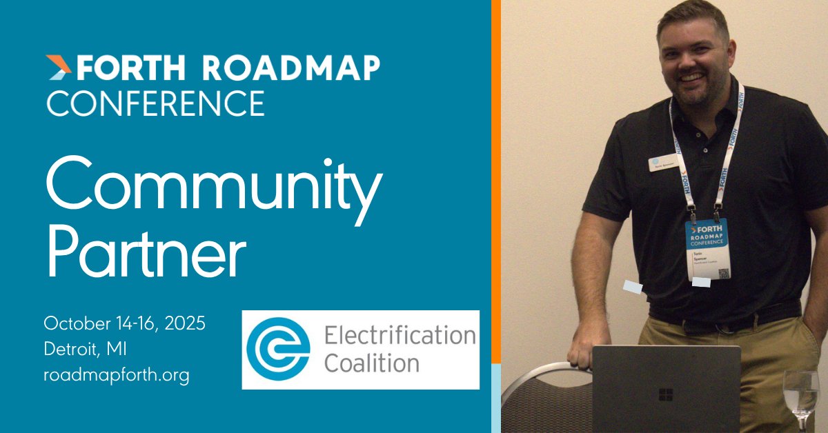 ElectricRoadmap's tweet image. Join us and @ForthMobility in Detroit, October 14-16, for #RoadmapForth, the nation’s premier electric transportation conference! Use code EC75 for $75 off! Follow the link to apply the discount code automatically 👉 bit.ly/4kI5Br9