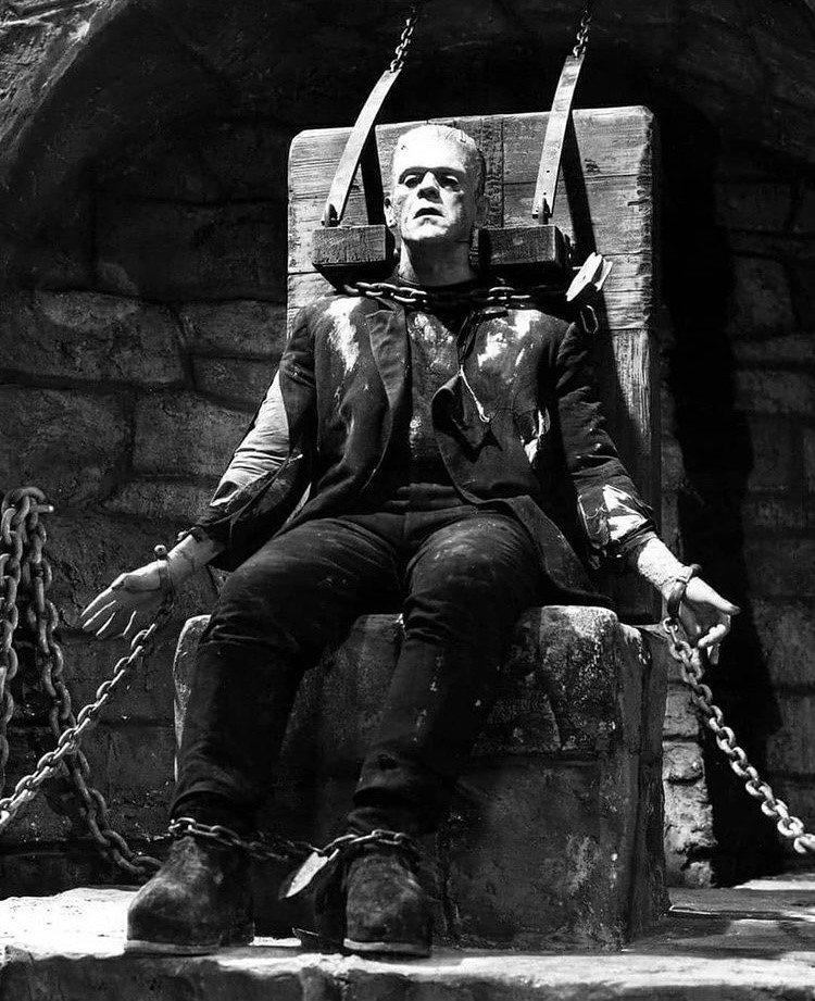 HorrorHammer1's tweet image. Boris Karloff in The Bride of Frankenstein (1935)