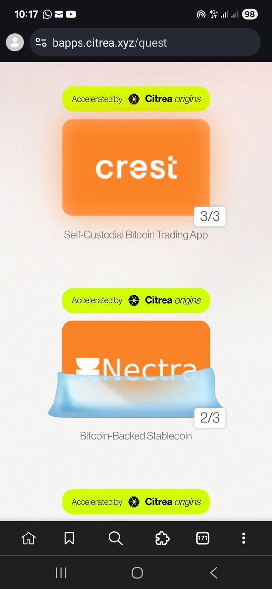 The <a href="/citrea_xyz/">Citrea</a> testnet is live and one of the ɓapps is <a href="/nectraxyz/">Nectra</a> Dapp.

✅ Scroll down and Click on Nectra
✅ Select Confirm task, and borrow NUSD using Cbtc as collateral.
✅ Ensure you have enough faucet, then type in the amount in Cbtc.