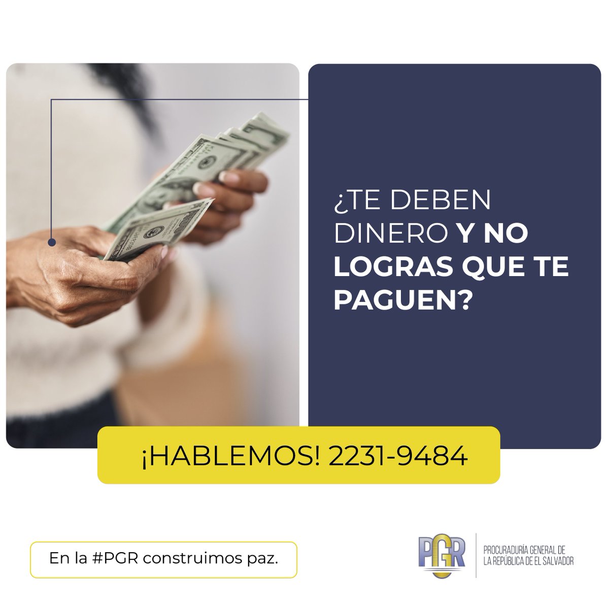 PGR_SV's tweet image. ¿Tienes un conflicto PATRIMONIAL y no sabes cómo resolverlo? ¡HABLEMOS!, visítanos en la Unidad de #MEDIACIÓN de la #PROCU más cercana a tu domicilio o llámanos a nuestro Centro de Atención Virtual CAVAL al: 2231-9484
