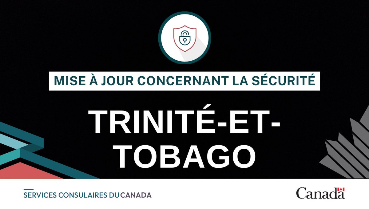 VoyageGdC's tweet image. #TrinitéEtTobago: Un état d’urgence à l’échelle nationale est en vigueur. Si vous y êtes, attendez-vous a une présence policière et militaire accrue, ayez toujours une pièce d’identité valide sur vous et suivez les directives des autorités. Plus d'infos : voyage.gc.ca/destinations/t…