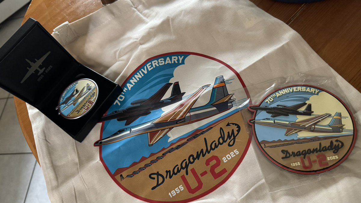 The <a href="/runway25shop/">Runway25</a> merch to mark 70 years of the U-2 Dragon Lady is simply superb! This was our first stop at the <a href="/airtattoo/">Royal International Air Tattoo</a> today and hopefully get some squadron swag from the U-2 crews on static over the weekend #AvGeek #RadioGeek #RIAT25