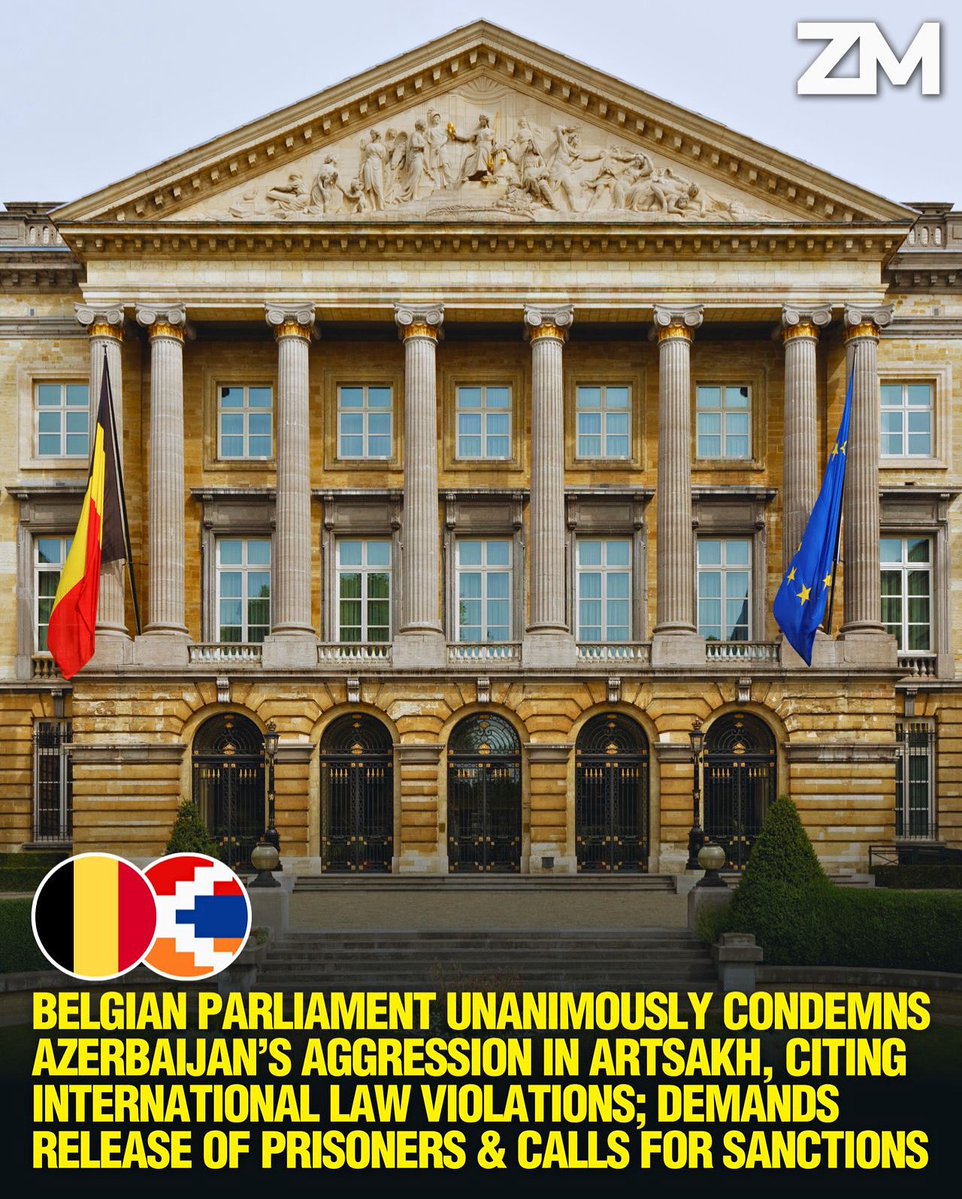 ZartonkMedia's tweet image. 🇧🇪🇦🇲 Belgian Parliament Unanimously Condemns Azerbaijan’s Aggression in Artsakh, Citing International Law Violations; Demands Release of Prisoners & Calls for Sanctions
➖➖➖
The Belgian Chamber of Representatives adopted a unanimous resolution on July 17, strongly condemning…