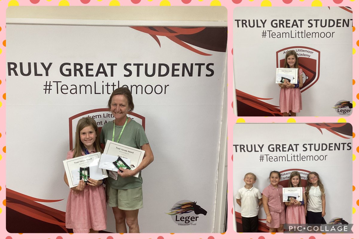 Askern Littlemoor Infant Academy (@littlemooracad) on Twitter photo Congratulations to our Trust Values Award winners -Gina Jones from our catering team and Hattie who is a truly great Y2 pupil. Hattie was joined by the other pupils who have won a trust award this year. You are all amazing! <a href="/LegerEdTrust/">Leger Education Trust</a> Congratulations to our Trust Values Award winners -Gina Jones from our catering team and Hattie who is a truly great Y2 pupil. Hattie was joined by the other pupils who have won a trust award this year. You are all amazing! <a href="/LegerEdTrust/">Leger Education Trust</a>
