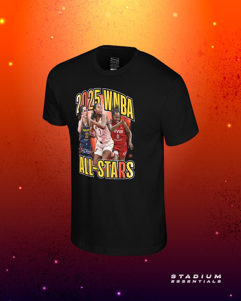 StadiumEssntls's tweet image. For the fans who show up like stars π π
The #StadiumEssentials WNBA All-Star Collection is here. Shop now at Official WNBA All-Star retailers.
#MyStadiumEssentials